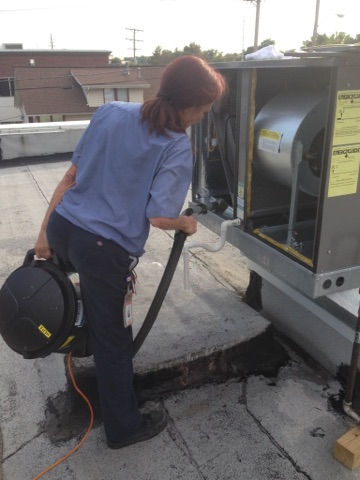HVAC cleaning at school